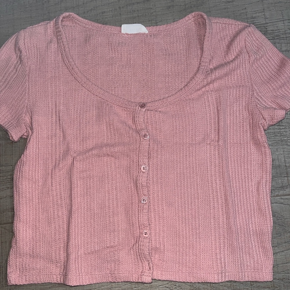Elodie button up crop top